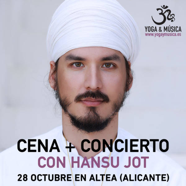 Hansu Jot en Concierto. Tarde de bienestar. Cena saludable + concierto música sagrada.